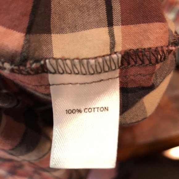 Anthropologie Leith Red Mauve Button Up Shirt Size XS - Picture 11 of 11